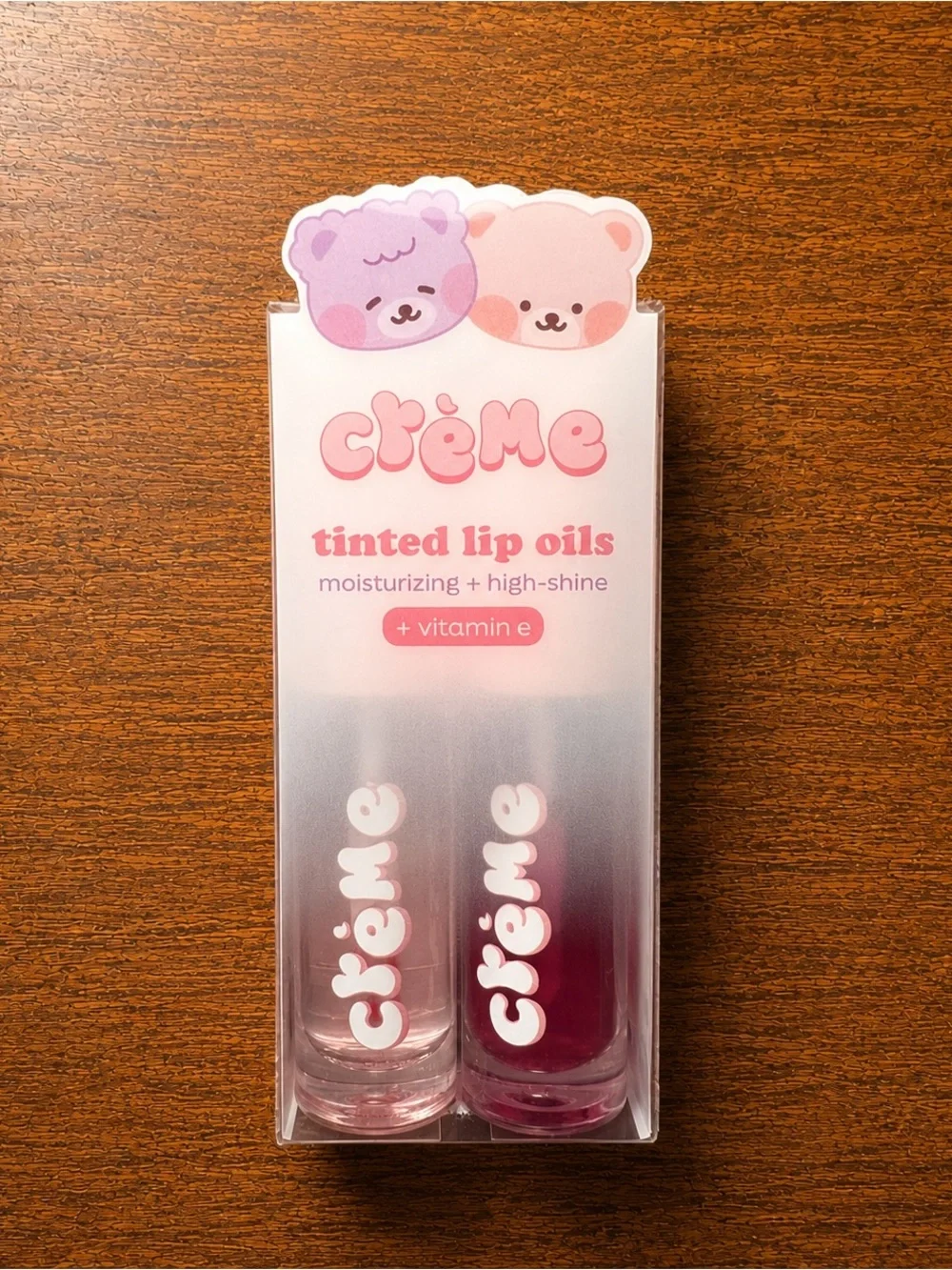 The Crème Shop Boba Bears High-Shine Tinted Lip Oil Duo